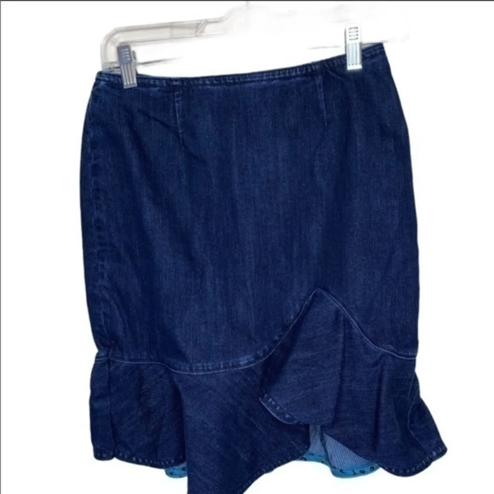 Anthropologie Leifsdottir denim tulip skirt
